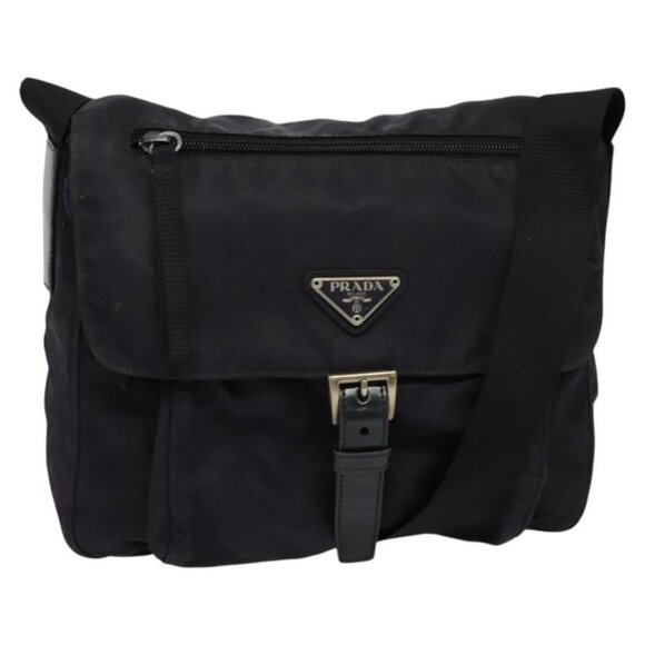 PRADA Shoulder Bag Nylon Purple Silver Auth sw432 - Picture 1 of 16